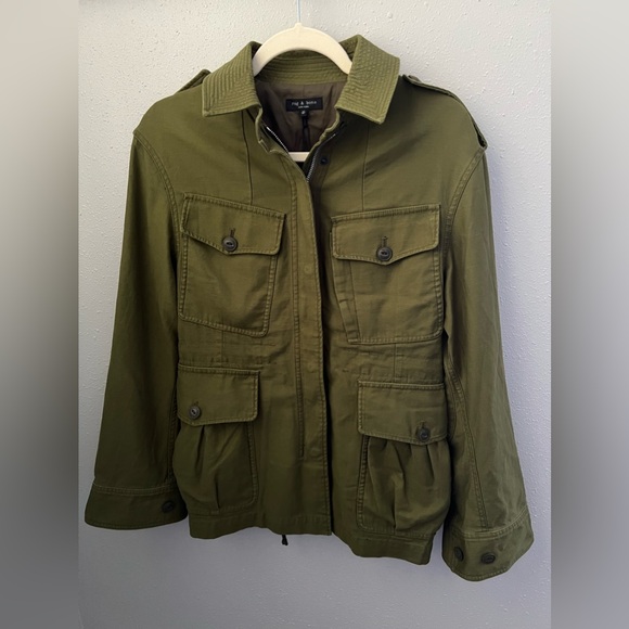 rag & bone Lorenz Cotton Army Green Military Jacket NWT Size XS - Picture 3 of 12